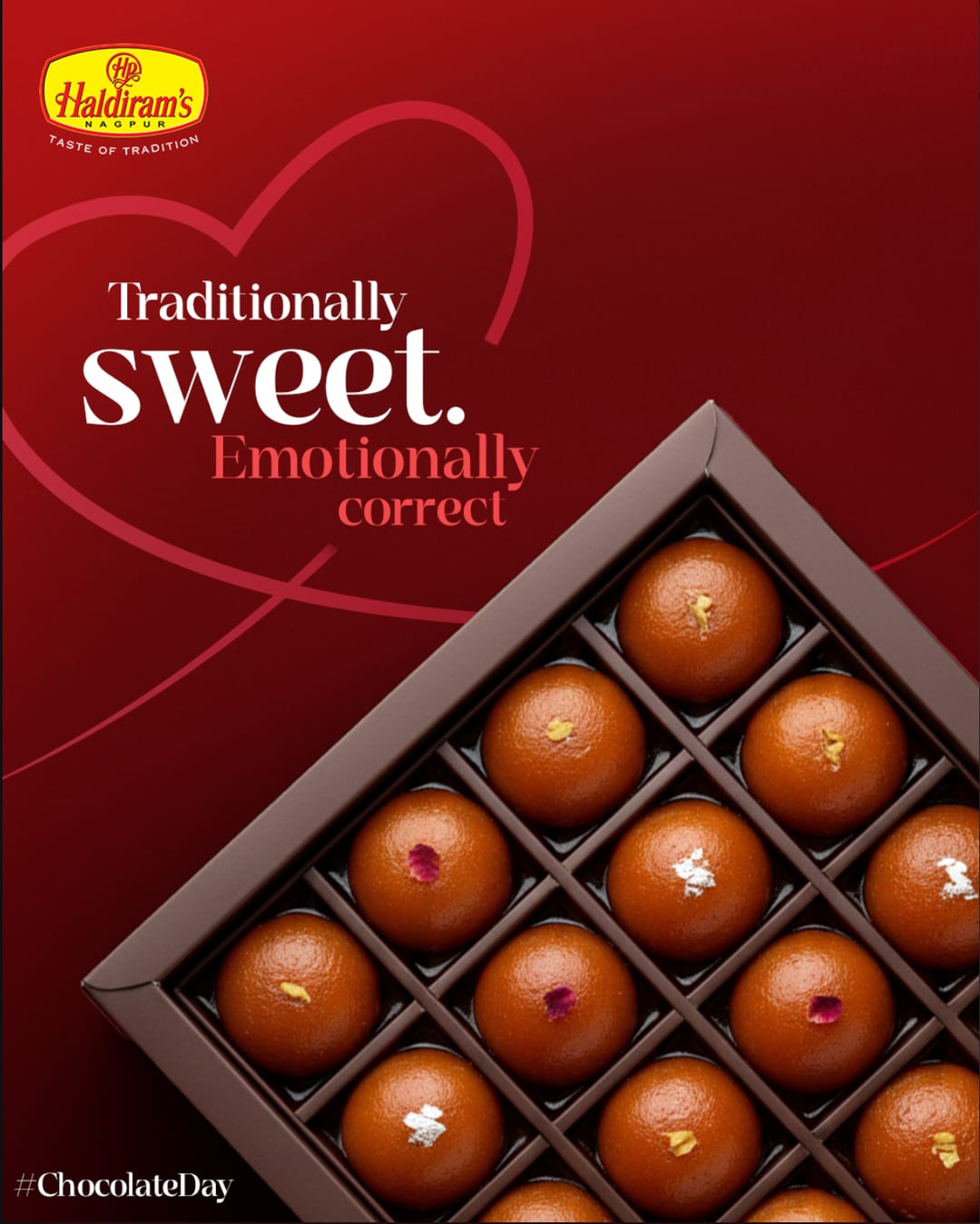 Haldiram's Chocolate Day gulab jamun creative