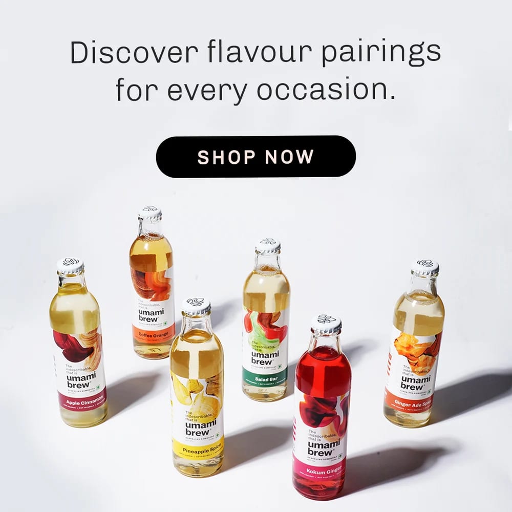 Umami Brew sparkling kombucha range